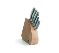 RICHARDSON SHEFFILED - Bloc avec 5 corteaux de cuisine : office, utile, chef, découper et pain - Sense - Acier 13 C finition satinée manche tout inox texturés - Inox