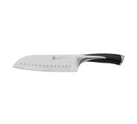 Richardson SHEFFILED - Couteau Santoku - KYU - Acier MOV Finition satinée Manche bi-matière MOV et ABS Soft-Touch - 30.5 cm (Lame 17.5 cm) - Noir