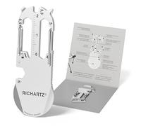 RICHARTZ Organisateur de clés moderne 2 | Porte-clés multifonction | 16 fonctions pratiques | Acier inoxydable sablé mat | Outil porte-clés avec description de fonction