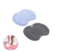 Richbeliefy Back Scrubber, Shower Foot and Back Scrubber with Suction Cups, Silicone Foot Rubbing Mat, Saludea Shower Foot & Back Scrubber, Wall Mounted Massage Pad, Soft (2pcs-e)