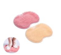 Richbeliefy Back Scrubber, Shower Foot and Back Scrubber with Suction Cups, Silicone Foot Rubbing Mat, Saludea Shower Foot & Back Scrubber, Wall Mounted Massage Pad, Soft (2pcs-b)