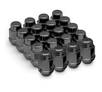 Richeer Lot de 20 crous de roue noirs 1,4"" 12 x 1,5 extrmit ferme - Sige conique - crou de roue hexagonal 19 mm pour Accord Civic Element
