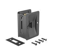 richelieu matériel - 1701 Fbpsbc - Pocket Pull de porte avec verrouillage de confidentialité - Rectangulaire - Finition noire