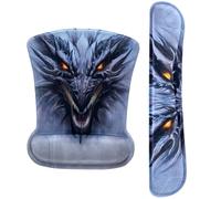 RICHEN Repose-poignet pour clavier et souris Ensemble ergonomique avec tapis de souris, durable, confortable et léger pour une saisie facile et un soulagement de la douleur (Dragon)