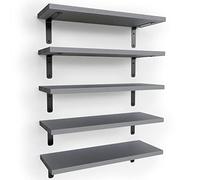 RICHER HOUSE Lot de 4 étagères murales flottantes en bois rustique pour salle de bain, étagères flottantes de style rustique pour décoration murale, étagères à suspendre pour chambre à coucher,