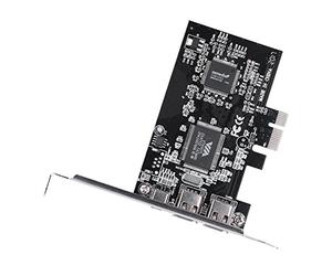 Richer-R Carte PCIe Firewire, Carte d'extension PCI-E 1394A Firewire Carte contrôleur PCI Express IEEE 1394 avec câble Firewire pour 10/8/7/Vista/XP/2000