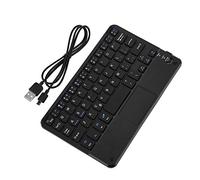 Richer-R Clavier sans Fil, Mini Clavier sans Fil Bluetooth Portable et Ultra-Mince avec pavé Tactile,Design Compact, pour PC Windows/téléphone/Tablette Android