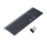 Richer-R Clavier sans fil portatif mince 2.4Ghz tenu dans la main avec le pavé tactile Touchpad efficace et sensible pour PC/carnet/TV Box