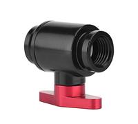 Richer-R G1 / 4" Raccord de Valve à bille Chrome, Valve en aluminium pour Watercooling système (Rouge)
