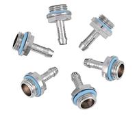 Richer-R Raccords de Tuyaux, 6 PCS Connecteur Tuyau G1 / 4 Filet à Deux Touches Refroidissement à l'eau PC pour Tube(9mm)