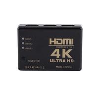 Richer-R Switch HDMI 4K, HDMI Splitter/Sélecteur HDMI 3 Entrées 1 Sortie Full HD 1080P HDMI Commutateur avec télécommande pour PS3, pour Xbox360