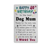 Richesele Dog Mum Carte d'anniversaire 40 ans de la part du chien