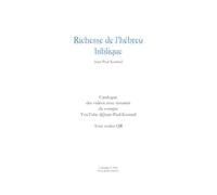 Richesse de l'hébreu biblique