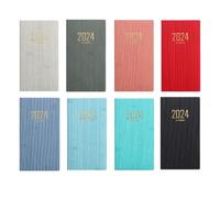 Richeyty Lot de 8 cahiers de poche 2024, petit calendrier pour sac de 6,8 x 3,8 pouces, agenda journalier hebdomadaire et mensuel