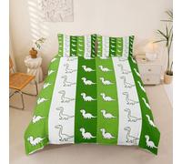 richhome Housse de Couette 140x200cm Dinosaures Parure de Lit 3D Dino Imprimer Ensemble Literie Dino La Jungle avec Fermeture Éclair Douce