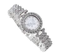 richhut Montre Diamant de Luxe pour Filles Ados - Iced Out Bling Plaqué en Platine - Cadran Motif Papillon 29mm Bracelet 19,5cm - Boîte à Cadeau Inclus