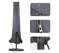 RICHIE Housse de parasol de jardin pour parasol de jardin - Convient aux parasols de 2,5 à 4 m de diamètre - 190 x 25 x 50 cm - Revêtement en PVC Oxford 600D imperméable avec fermeture éclair robuste