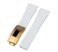 Richie strap Bracelet de montre en caoutchouc 20 mm avec boucle déployante rechange pour Rolex Yacht Master Oysterflex Submariner GMT Daytona,