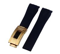Richie strap ] Bracelet de montre en caoutchouc de 20 mm avec boucle déployante de rechange pour Rolex Yacht Master Oysterflex Submariner GMT Daytona, 20