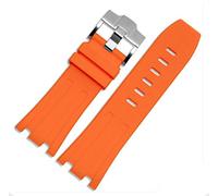 Richie strap ] Bracelet de montre en caoutchouc de 28 mm style OEM pour AP100 Audemars Piguet Royal Oak Offshore Multi couleur camouflage, Orange, Sangle