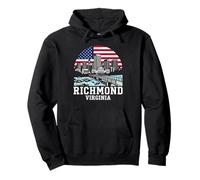 Richmond City Virginia Drapeau américain Sweat à Capuche