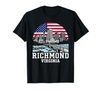 Richmond City Virginia Drapeau américain T-Shirt