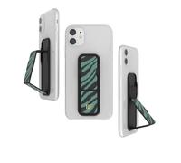 Richmond & Finch Support pour Téléphone et Support Extensible, Support pour Doigts Compatible avec l'iPhone, Samsung et Plus Encore, Angles de Vue Multiples, Zèbre Émeraude