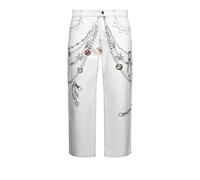 Richmond - Ornamental Graphic Jeans droits - Homme - Jeans - Blanc - Taille: M