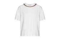 Richmond, Femme, Tops, Blanc, Taille: 38 FR T-shirt à col rond décoré