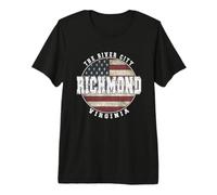 Richmond Virginia Drapeau américain Vintage T-Shirt Haut de Gamme