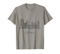 Richmond Virginia Skyline US Voyage Souvenirs Paysage urbain T-Shirt