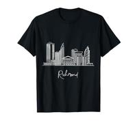 Richmond Virginia Skyline US Voyage Souvenirs Paysage urbain T-Shirt