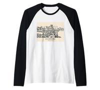 Richmond Virginia Vintage Skyline Dessin Manche Raglan