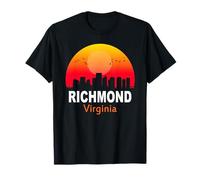 Richmond Virginia Vintage Sunset Retro City State USA T-Shirt
