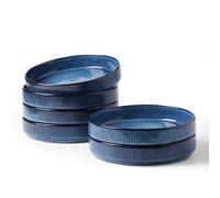 Richmount Star Set de 6 assiettes à pâtes profondes de 21 cm, Bleu