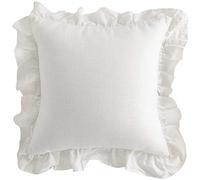 RICHRAIN Lot De 2 Housses De Coussin Vintage en Dentelle avec Fermeture éclair Invisible Décoration D'intérieur avec Volants Style Shabby Chic