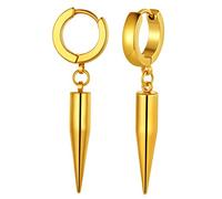 Richsteel Boucles d'oreilles steam punk en acier inoxydable pour homme et garçon avec boîte cadeau - boucles d’oreille créoles/pendantes, Acier inoxydable