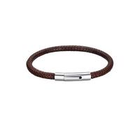 Richsteel Bracelet à Double-Tours Cordon Cuir Tressé/Bracelet Cordon en Cuir Artificiel Tressé 5MM 18/20/22cm (Noir/Marron) Bracelet Cordon pour Homme Femme Cadeau Noel Anniversaire (Bijoux Boîte)