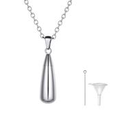 Richsteel - Collier Urne Funéraire pour les Humains et les Animaux de Compagnie Memorial - Pendentif Cendres Arbre de Vie/Sablier/Larme Goutte en Acier Inoxydable avec Collier Fin (BoÎte Cadeau)