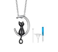 Richsteel - Collier Urne Funéraire pour les Humains et les Animaux de Compagnie Memorial - Pendentif Cendres Arbre de Vie/Sablier/Larme Goutte en Acier Inoxydable avec Collier Fin (BoÎte Cadeau)