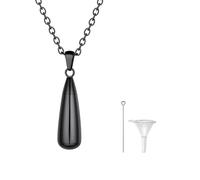 Richsteel - Collier Urne Funéraire pour les Humains et les Animaux de Compagnie Memorial - Pendentif Cendres Arbre de Vie/Sablier/Larme Goutte en Acier Inoxydable avec Collier Fin (BoÎte Cadeau)