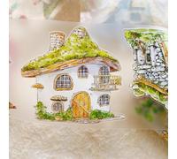 RICHTAPES Seahorse Forest Vol8 A48 Vintage Forest Cottage,Pre-Cut Cute Scene Matte PET Washi Tape Stickers,for Scrapbook Supplies,Scrapbook Tape Stickers,Junk Journal Supplies