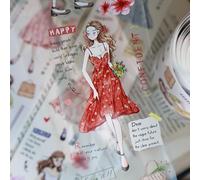 RICHTAPES YiEr Vol13 Girls of Summer Ruban adhésif floral transparent PET Design original pour fournitures de scrapbooking, scrapbooking, fournitures de journal indésirable