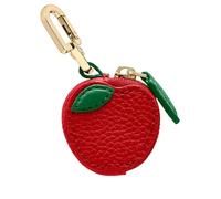 RICHTRUE Joli porte-clés Y2k en cuir fraise avec fermeture éclair pour sac à main - Accessoires esthétiques, Pomme rouge, Small