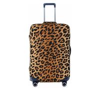 Richugui Housse de bagage élastique lavable et résistante aux rayures Motif léopard Marron et noir, léopard, S, Tous les jours