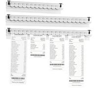 Richunie 3 Pièces Billes Pince Porte Fiches Porte Ticket Commande Montage Mural, Commande Billes Installation Murale pour Reçus Chèques Factures Papier (30cm+20cm)