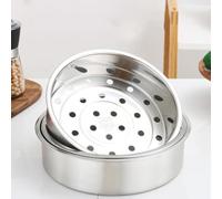 RichVibe 304 pour panier vapeur en acier inoxydable, cuiseur à riz et wok, épais et approfondi, pour multicuiseurs, 50,8/53,1/22,5 cm (lot de 1/2)