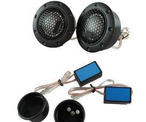 RichVibe Alpine DDT-S30 360 W 1" pour tweeters à dôme souple audio de voiture, 4 Ohm, sensibilité 91 dB, montage encastré/angulaire, pour systèmes 12-24 V