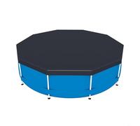 RichVibe Bâche de piscine ronde en PVC imperméable et résistante aux UV - Protection solaire - Économie d'énergie - Accessoires d'équipement d'extérieur (305 cm)