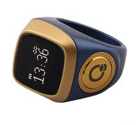 RichVibe Bague Tasbih intelligente avec écran, compteur numérique et rappel de vibration pour prière musulmane, longue durée de vie de 40 mAh, connecté, 20 mm (20 mm, bleu)